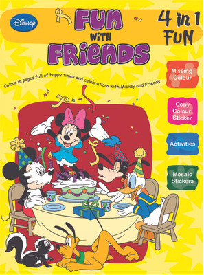 Mickey C & A - 4 in 1 Fun With Friends(English, Paperback, DISNEY)