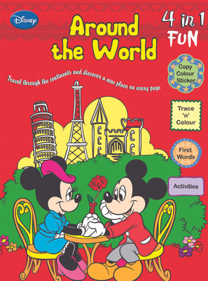 Mickey Colouring and Activity:Around the World (4 in 1): a : 4 in 1 Ar(English, Hardcover, unknown)