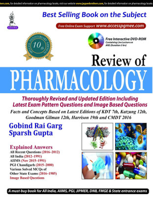 Review of PHARMACOLOGY 10th, 2016 Edition(English, Paperback, Gobind rai garg)