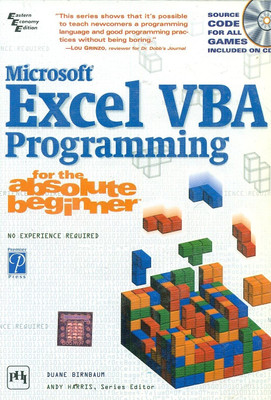 Microsoft Excel Vba Programming for the Absolute Beginner(English, Paperback, Birnbaum Duane)