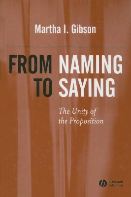 From Naming to Saying(English, Hardcover, Gibson Martha I.)
