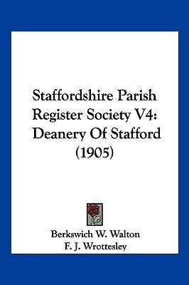Staffordshire Parish Register Society V4(English, Paperback, Walton Berkswich W)