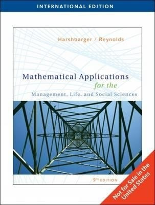 Mathematical Applications for the Management, Life, and Social Sciences 9th Edition(English, Paperback, Harshbarger Ronald J.)