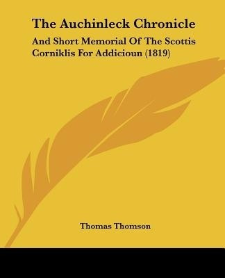 The Auchinleck Chronicle(English, Paperback, unknown)