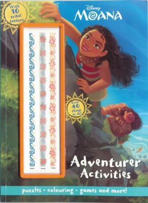 Disney Moana: Adventurer Activities with 10 Tribal Tattoos  - Puzzles, Colouring, Games and more!(English, Paperback, Disney)