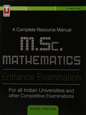 Complete Resource Manual M.Sc Mathematics Entrance examination(English, Paperback, suraj singh)