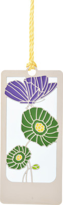 

TEMPLE TREES FLOWER WITH PURPLE BUTTERFLY Metal Bookmark(Flower, Multicolor)