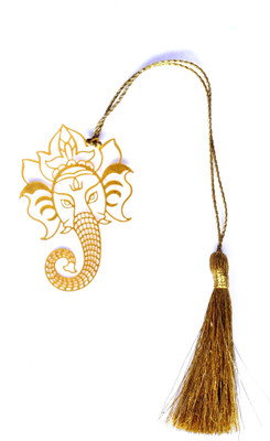 

Tepara Lord Ganesh Metal Bookmark(Religious, Golden)