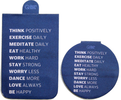 

QuoteSutra Life Sutra 1 Think Positively Set of 2 Magnetic Bookmarks Bookmark(Inspirational, Blue)