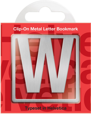 

If by Chitra Helvetica Letter - W Metal Clip Bookmark(Funky, Silver)