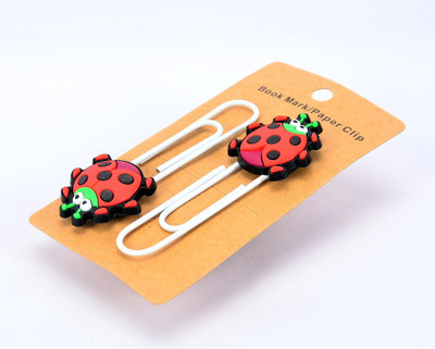 

Enwraps Small Ladybird 2 pcs Metal Clip Bookmark(Cartoon, Multicolor)