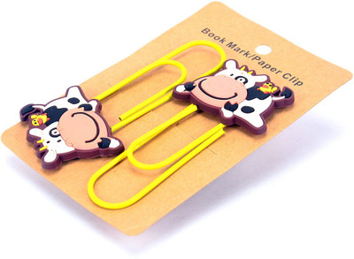 

Enwraps Happy Cow 4 pcs Metal Clip Bookmark(Cartoon, Multicolor)