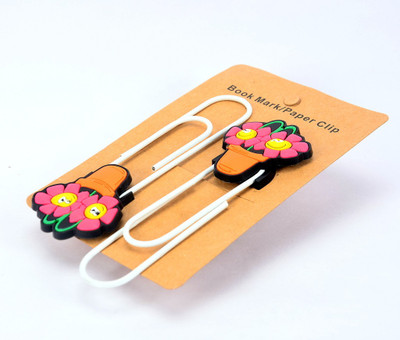 

Enwraps Flower Plant 4pcs Metal Clip Bookmark(Cartoon, Multicolor)