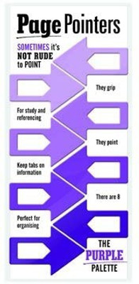 

If by Chitra Page Pointers Plastic Clip Bookmark(Funky, Purple)