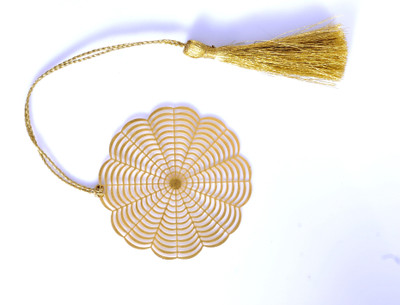 

Tepara Round Flower Metal Bookmark(nature, golden)