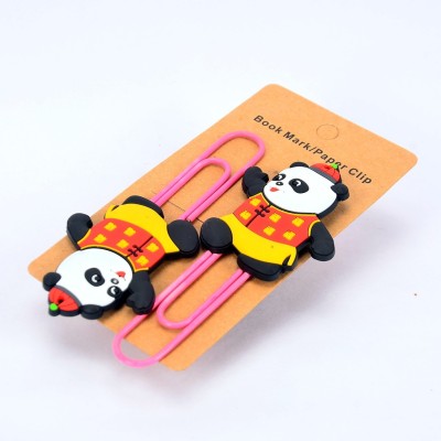 

Enwraps Hello Panda 4 pcs Metal Clip Bookmark(Cartoon, Multicolor)