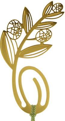 

Temple Trees Olive Leaf Metal Bookmark Bookmark(General, Gold Plated)