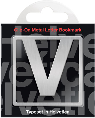 

If by Chitra Helvetica Letter - V Metal Clip Bookmark(Funky, Silver)