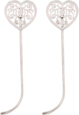 

Osasbazaar Pure 925 Sterling Silver Delicate Heart - BIS Hallmarked Pack of 2 Clip Bookmark(Love, Silver)