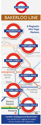 

If by Chitra London Underground Mini Bookmarks - Bakerloo Line Magnetic Bookmark(Funky, Multicolor)