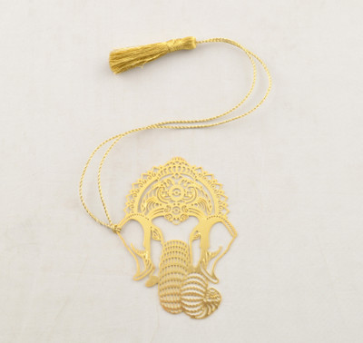 Capra Lord Ganesh Metal Bookmark(India Inspired, Yellow)