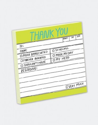 

Mufubu Hand-Lettered Thank You Sticky Paperback Bookmark(Funky, Multicolor)