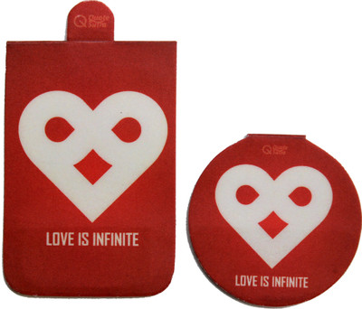 

QuoteSutra Love Is Infinite Set Of 2 Magnetic Bookmarks Bookmark(Inspirational, Red)