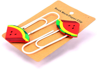 

Enwraps Watermelon 4 pcs Metal Clip Bookmark(Cartoon, Multicolor)
