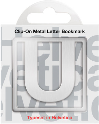 

If by Chitra Helvetica Letter - U Metal Clip Bookmark(Funky, Silver)