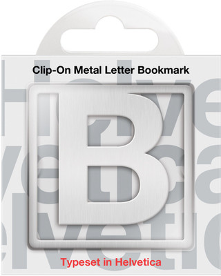 

If by Chitra Helvetica Letter - B Metal Clip Bookmark(Funky, Silver)