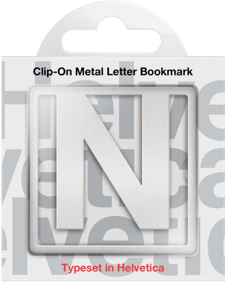

If by Chitra Helvetica Letter - N Metal Clip Bookmark(Funky, Silver)