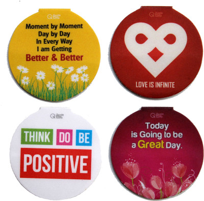 

QuoteSutra Positive Inspirational Motivational set of Four Magnetic Bookmarks Bookmark(Inspirational, Yellow, Red, White, Pink)