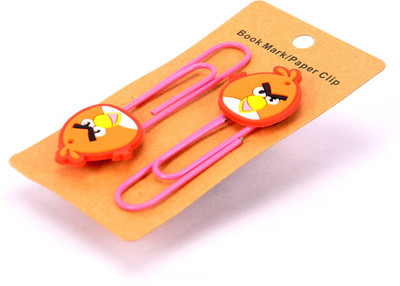 

Enwraps Orange Angry Bird 2 pcs Metal Clip Bookmark(Cartoon, Multicolor)