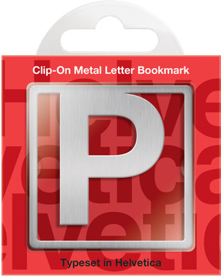 

If by Chitra Helvetica Letter - P Metal Clip Bookmark(Funky, Silver)