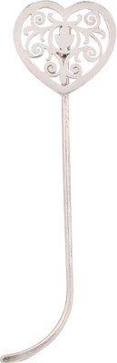 

Osasbazaar Pure 925 Sterling Silver Delicate Heart - BIS Hallmarked Clip Bookmark(Love, Silver)