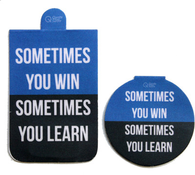 

QuoteSutra Sometimes You Win Sometimes You Learn Magnetic Bookmarks Bookmark(Inspirational, Blue, Black)