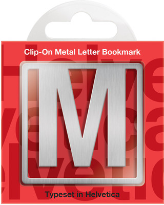 

If by Chitra Helvetica Letter - M Metal Clip Bookmark(Funky, Silver)