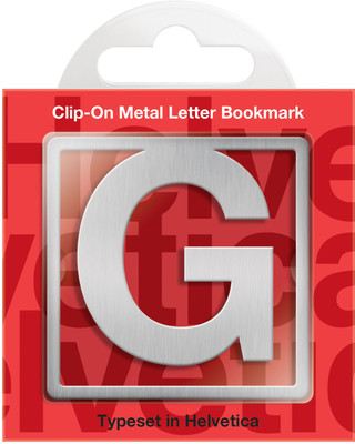 

If by Chitra Helvetica Letter - G Metal Clip Bookmark(Funky, Silver)