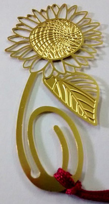 

Temple Trees Sunflower Metal Bookmark Bookmark(General, Gold Plated)