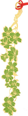 

Temple Trees Green Flowers Metal Bookmark Bookmark(General, Gold Plated With Color)