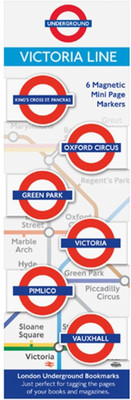 

If by Chitra London Underground Mini Bookmarks - Victoria Magnetic Bookmark(Funky, Multicolor)