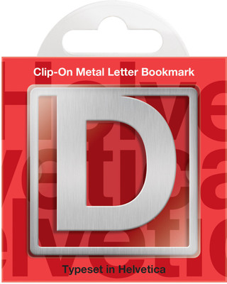 

If by Chitra Helvetica Letter - D Metal Clip Bookmark(Funky, Silver)