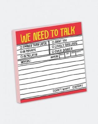 Mufubu Hand-Lettered We Need to Talk Sticky Paperback Bookmark(Funky, Multicolor)