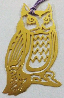 

Temple Trees Owl Metal Bookmark Bookmark(General, Gold Plated)