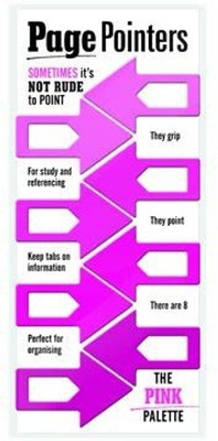 

If by Chitra Page Pointers Plastic Clip Bookmark(Funky, Pink)
