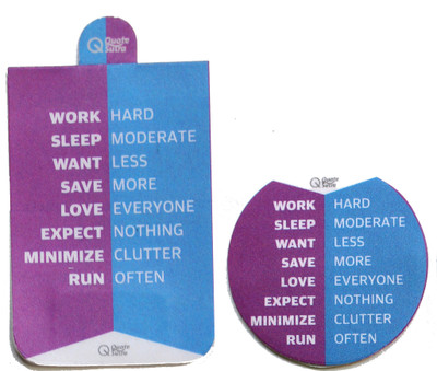

QuoteSutra Life Sutra 2 Work Hard Set of 2 Magnetic Bookmarks Bookmark(Inspirational, Multicolor)