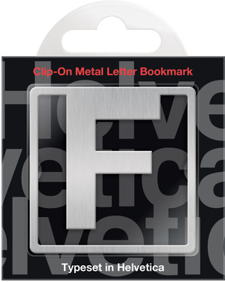 

If by Chitra Helvetica Letter - F Metal Clip Bookmark(Funky, Silver)