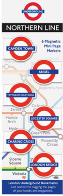 

If by Chitra London Underground Mini Bookmarks - Northern Magnetic Bookmark(Funky, Multicolor)