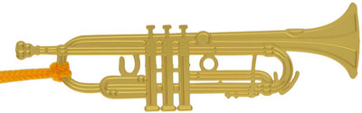 Temple Trees Trumpet Metal Bookmark Bookmark(General, Gold Plated)