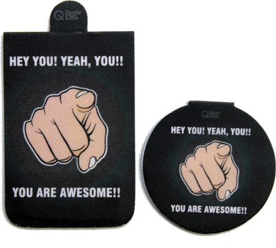 

QuoteSutra You Are Awesome Set of 2 Magnetic Bookmarks Bookmark(Inspirational, Black)